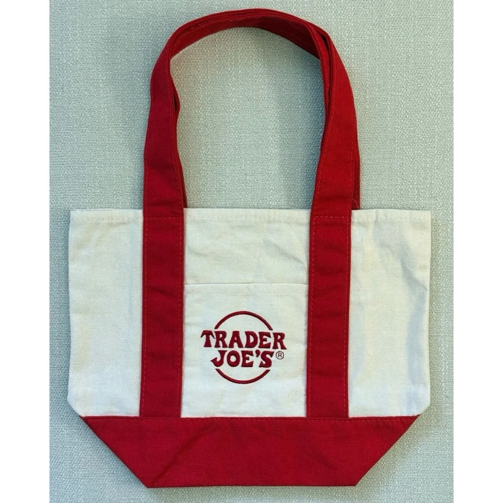 TRADER JOE’S RED MINI CANVAS‎ TOTE BAG